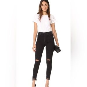 MOTHER The Swooner Dagger Ankle Fray Jeans